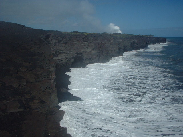 Black sand beach