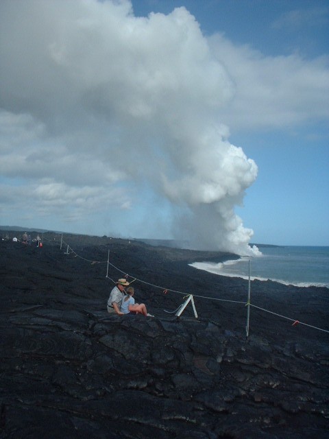 Steam plume